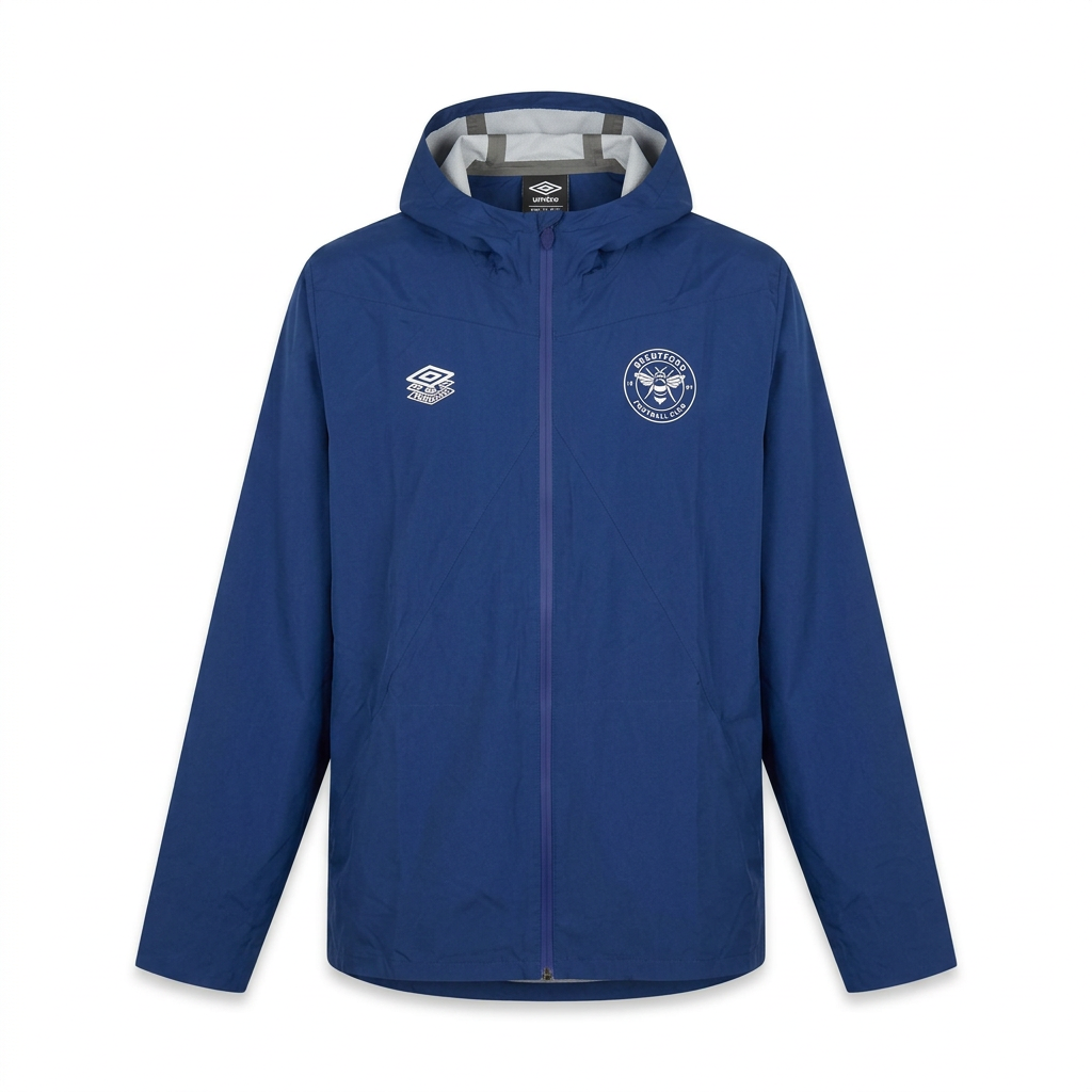 Brentford 2021-22 Umbro Navy Rain Jacket detail