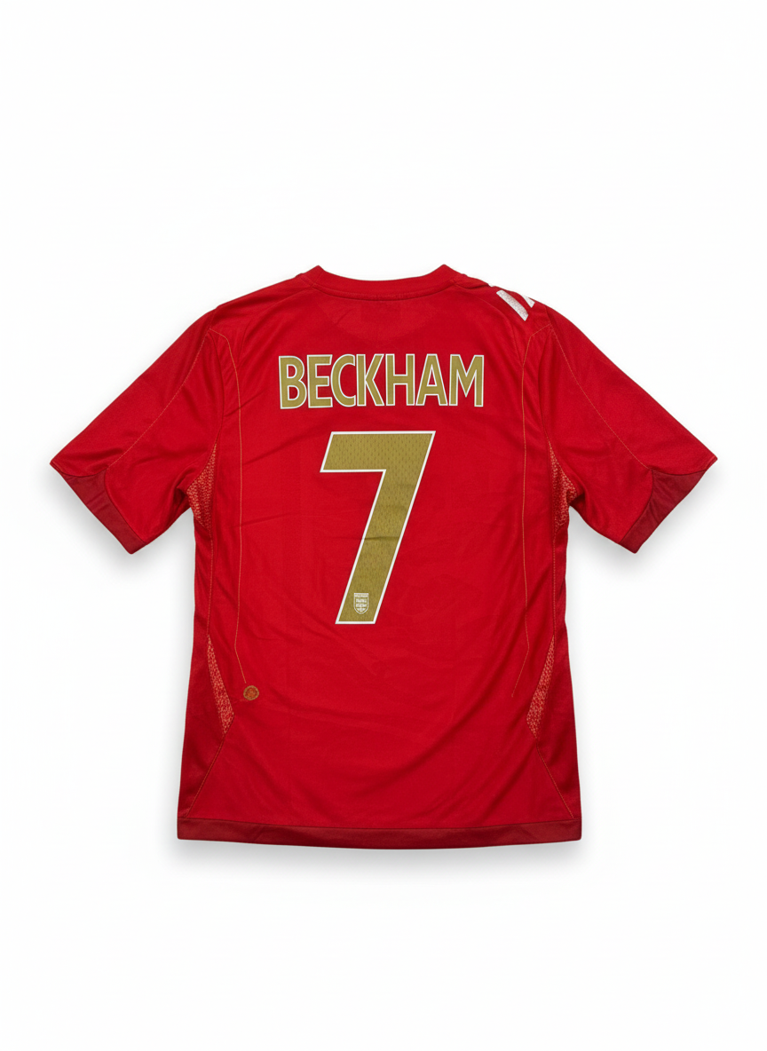 England 2006-08 Away Football Shirt - BECKHAM 7 back