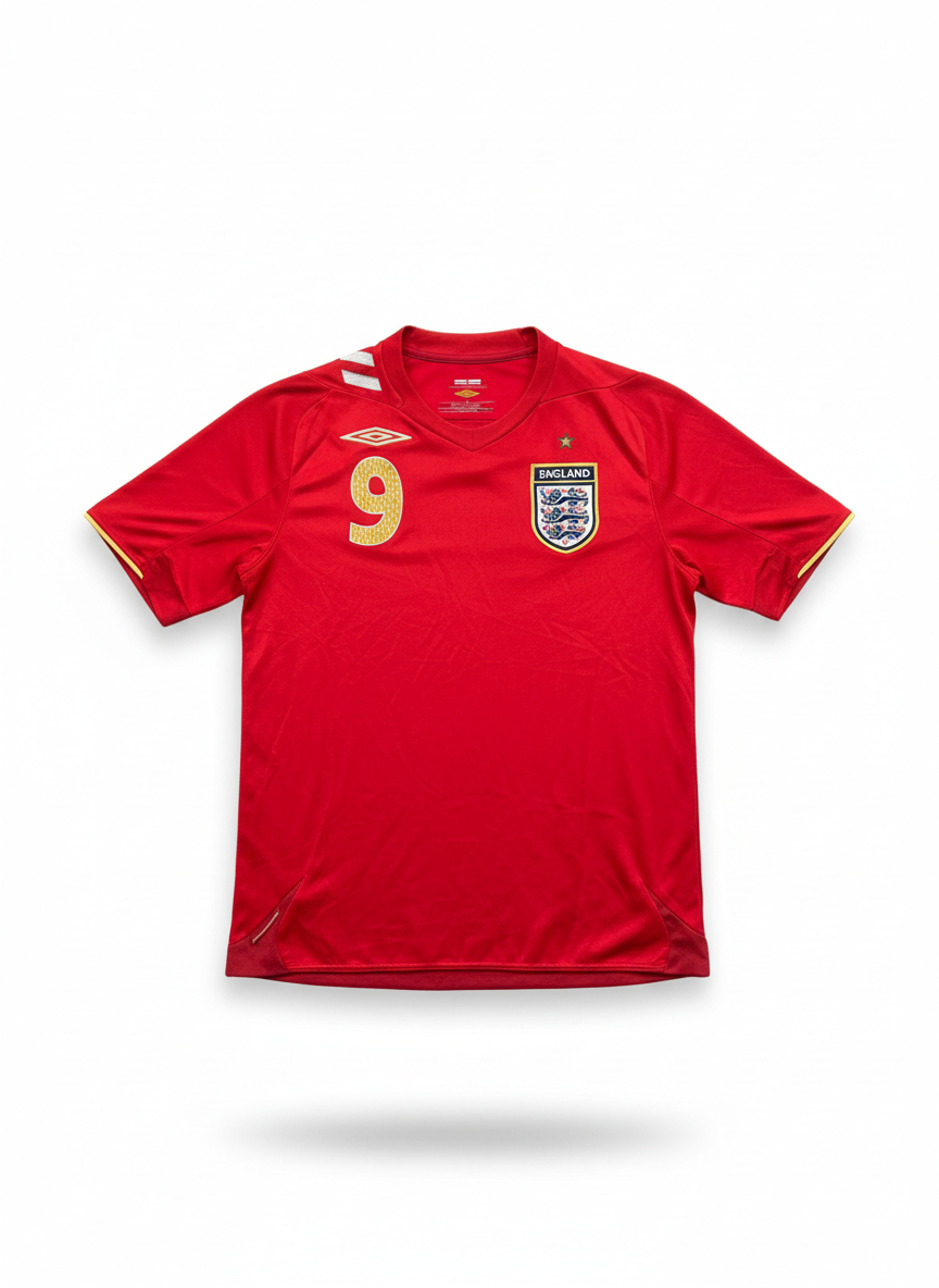 England 2006-08 Away Football Shirt - ROONEY 9 front