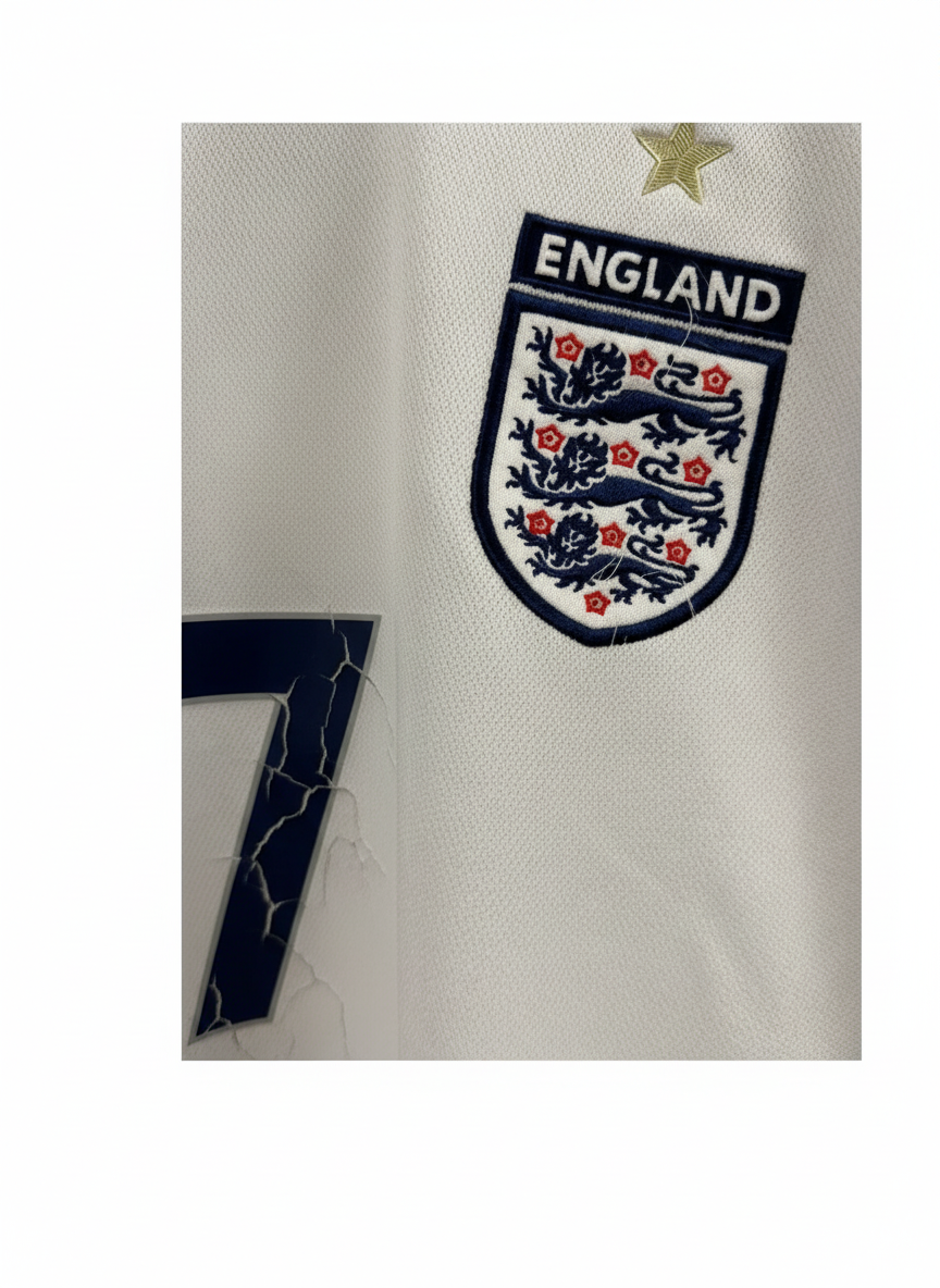England 2006-08 Home Football Shirt - BECKHAM 7 - Back