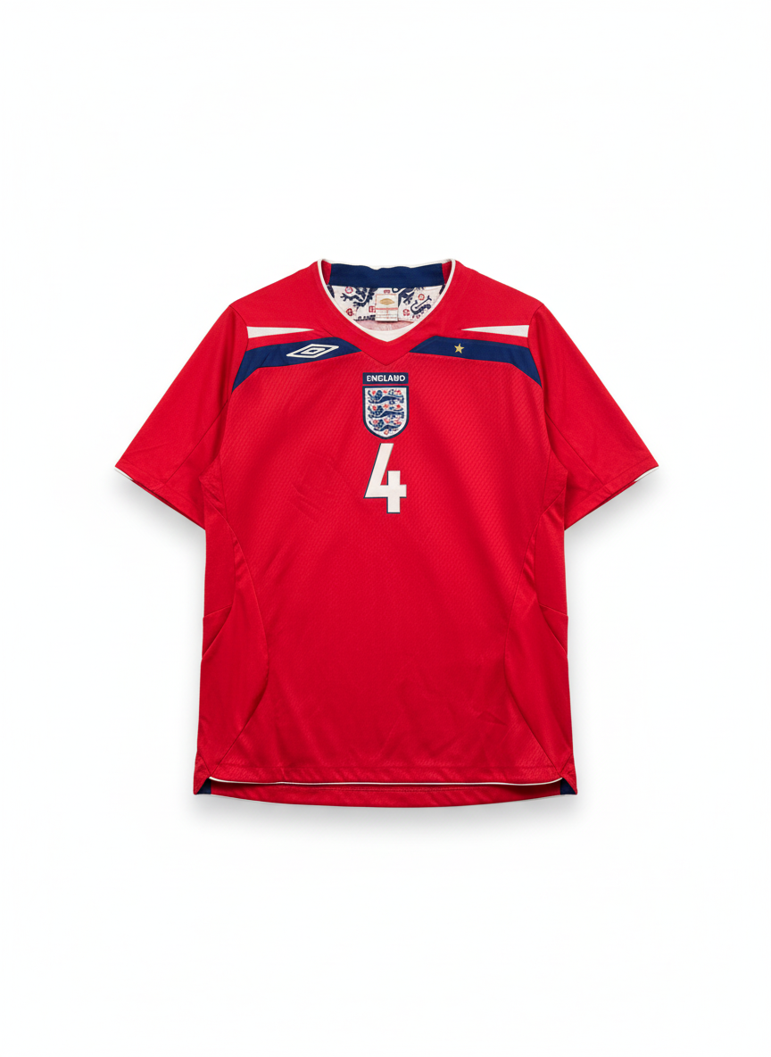 England 2008-10 Away Football Shirt - GERRARD 4 - Front