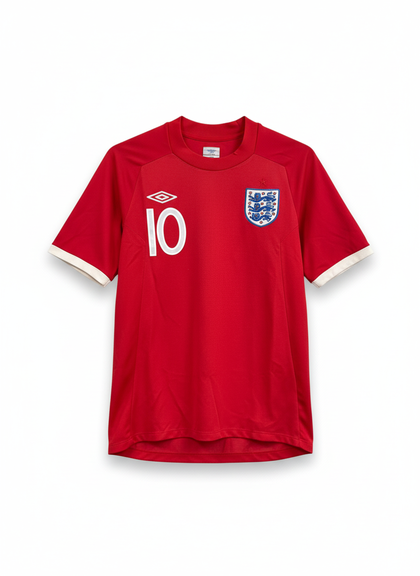England 2010-11 Away Football Shirt - ROONEY 10 - Front