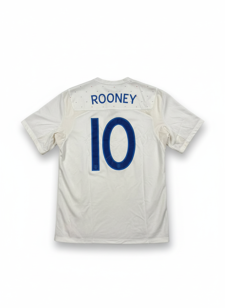 England 2010-11 Home Football Shirt - ROONEY 10 - Back