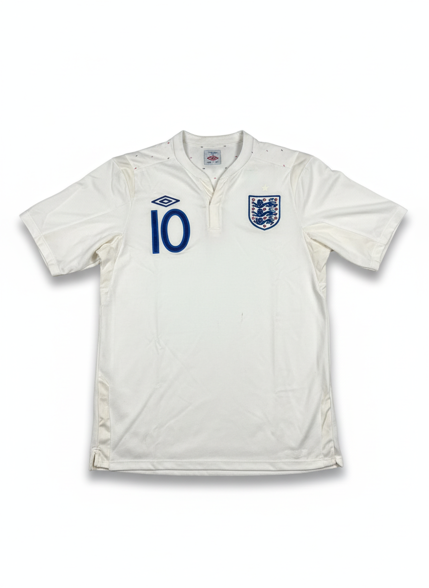 England 2010-11 Home Football Shirt - ROONEY 10 - Front