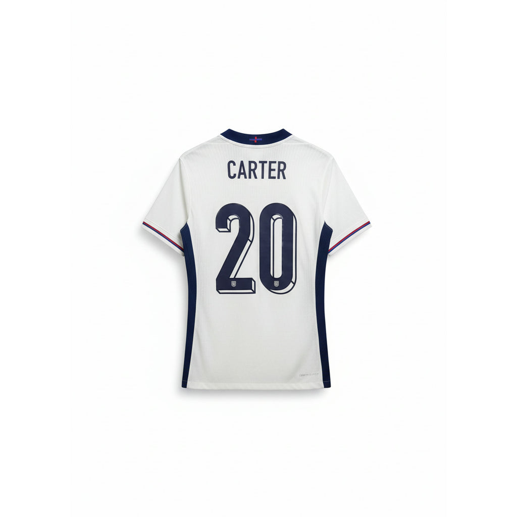 England 2020-21 Home Football Shirt CARTER 20 Back