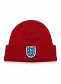 England Adults Red Beanie - Front