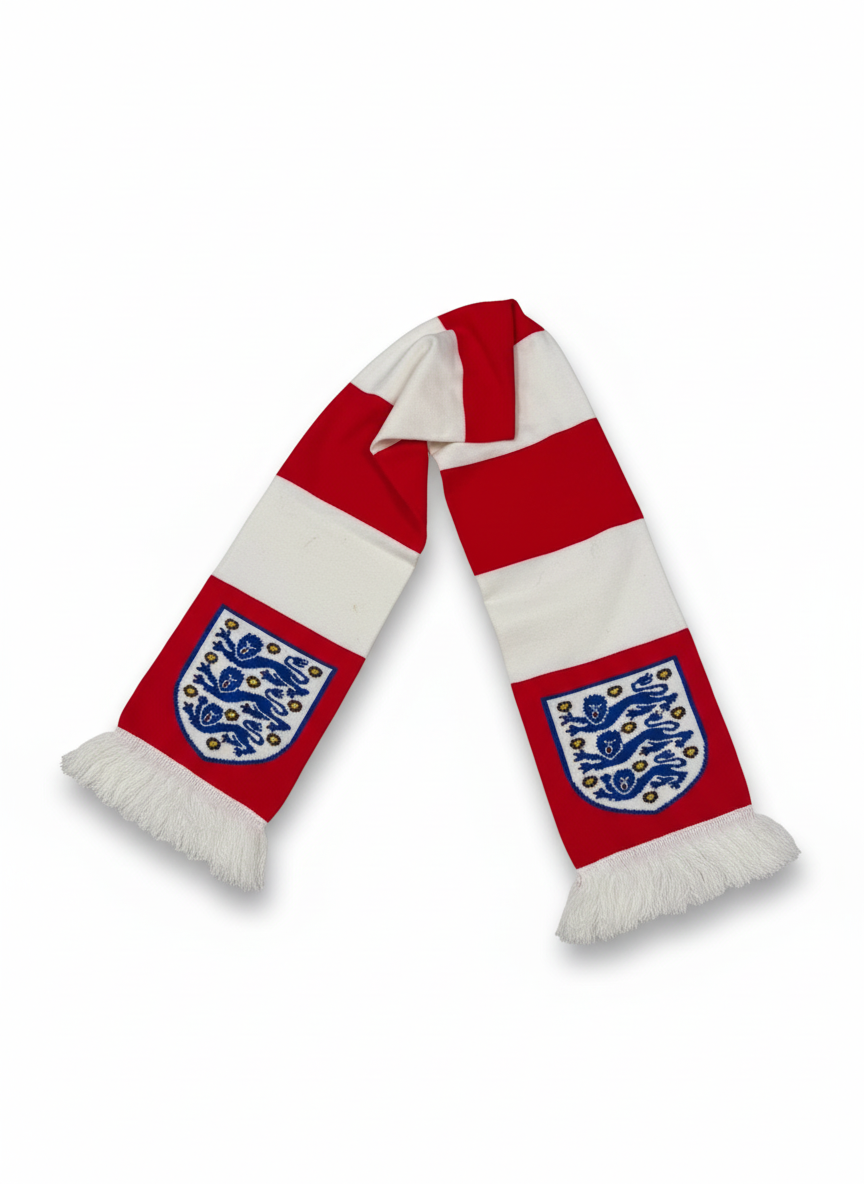 England Football Scarf Red - Detail 2