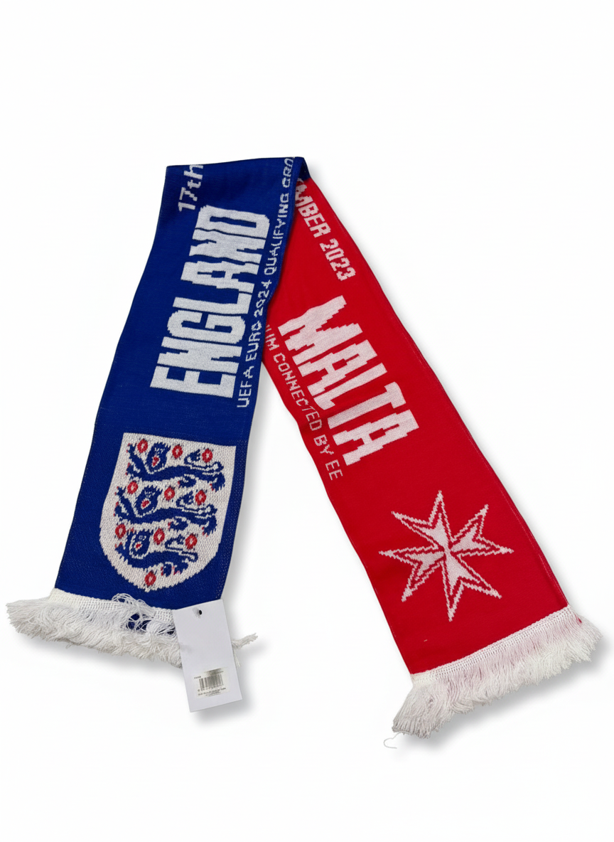 England & Malta 2023-24 Scarf - Detail