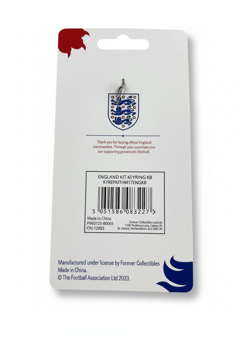 England Shirt Keyring - Back