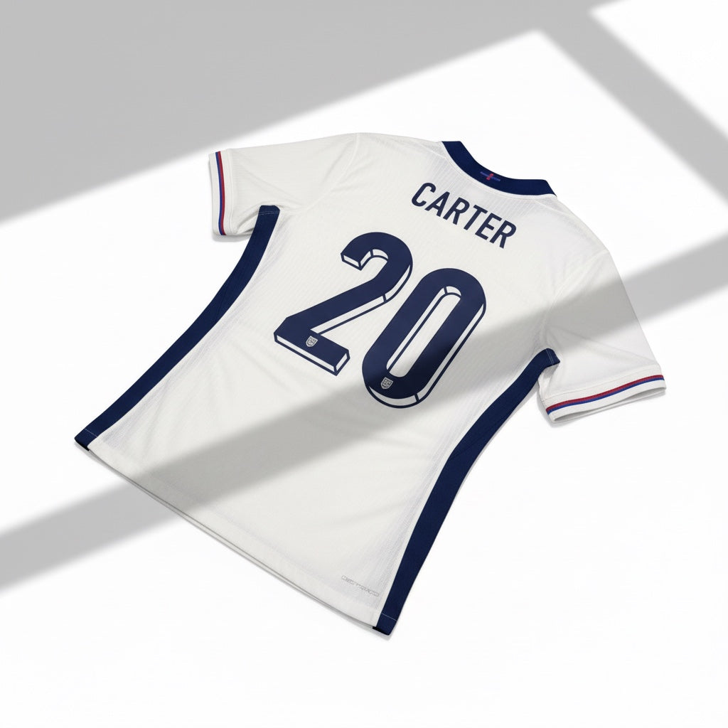 England Women 2023-24 Home Football Shirt - CARTER 20 - S (UNISEX)