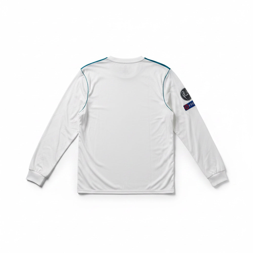 Real Madrid 2017/18 Home L/S Shirt - Back
