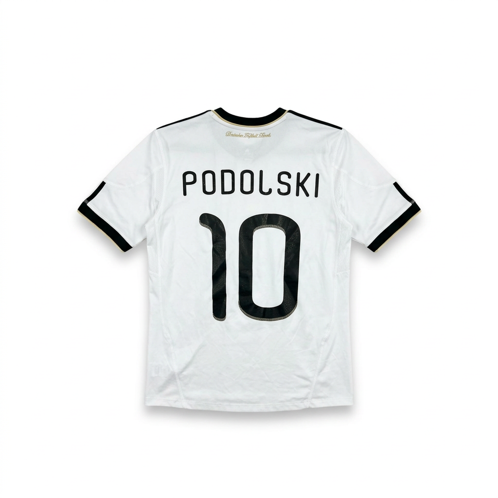 Germany 2010-11 Home Football Shirt PODOLSKI 10 Back