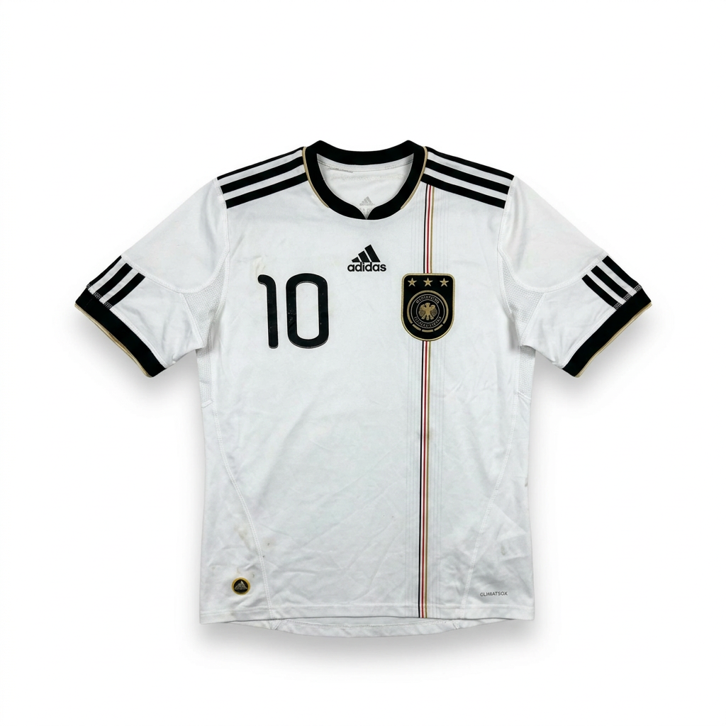 Germany 2010-11 Home Football Shirt PODOLSKI 10 Front