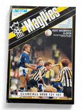 Notts County vs West Bromwich Albion 1990/91 programme cover