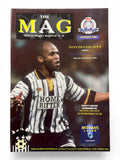 Notts County vs Southend United 1993/94 programme cover