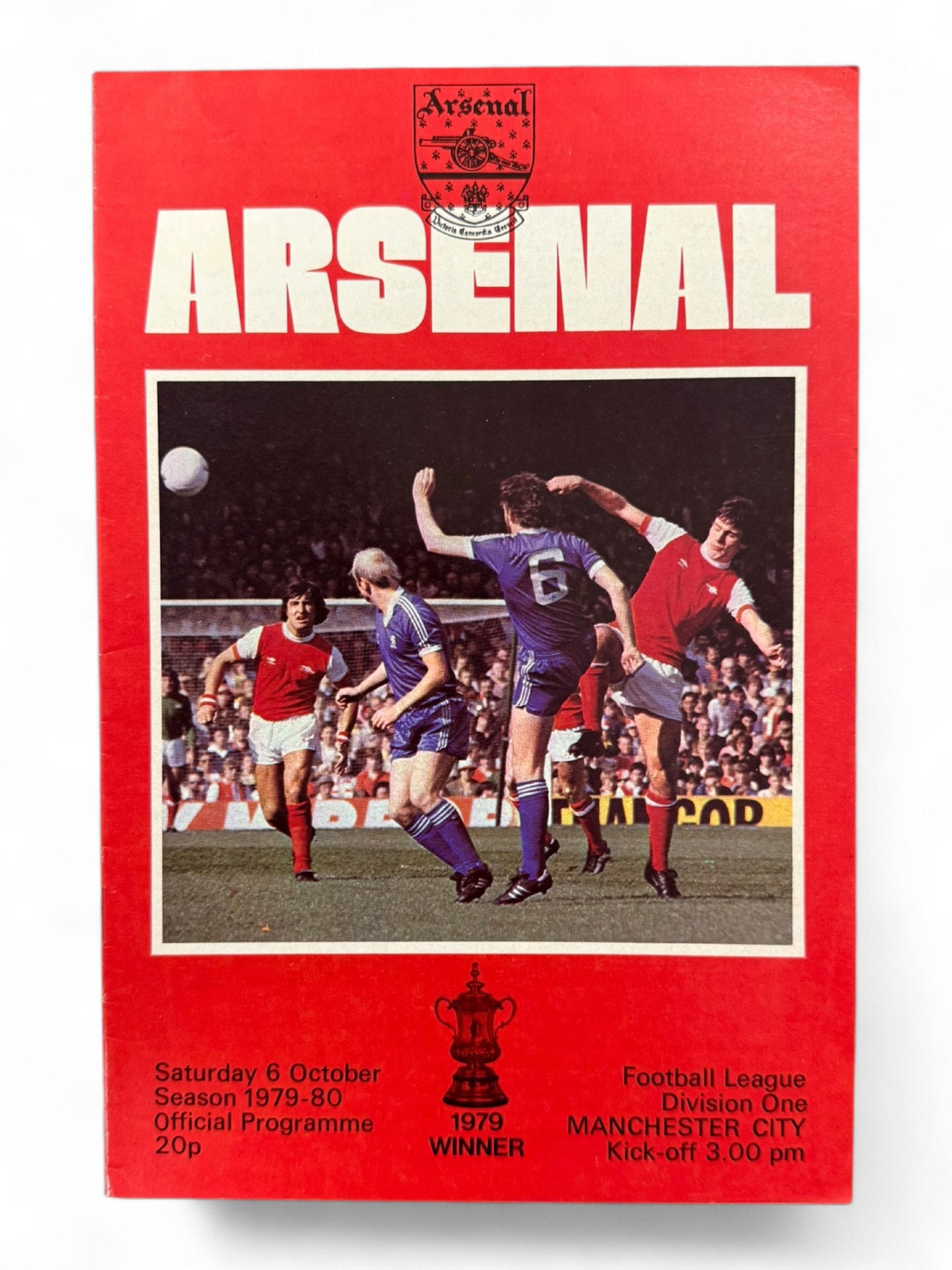 Arsenal vs Manchester City 1979/80 match day programme