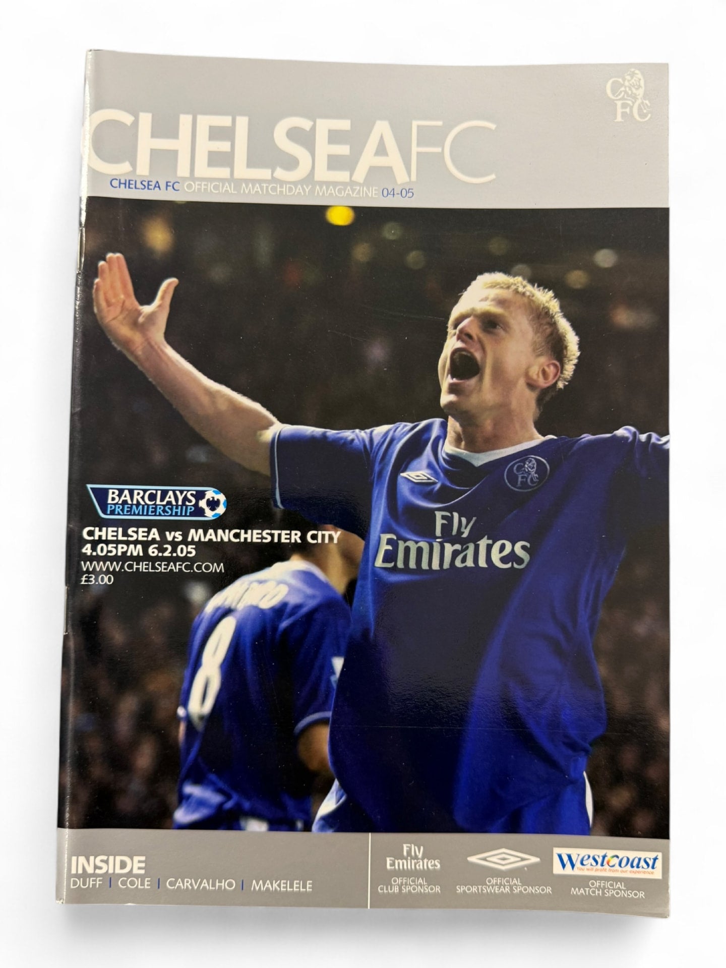 Chelsea vs Manchester City 2004/05 match day programme