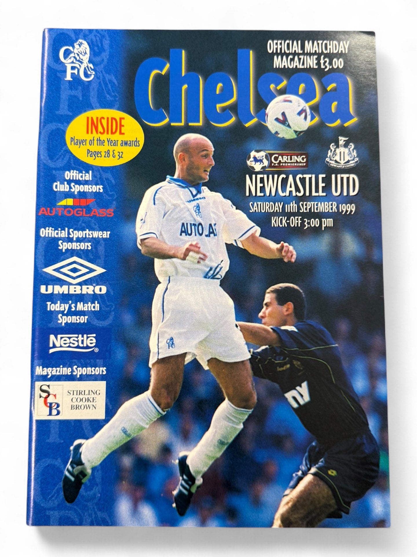 Chelsea vs Newcastle United 1999/2000 match day programme