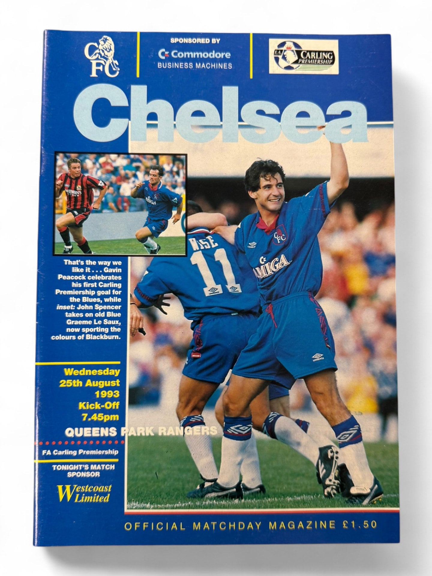 Chelsea vs Queens Park Rangers 1993/94 match day programme