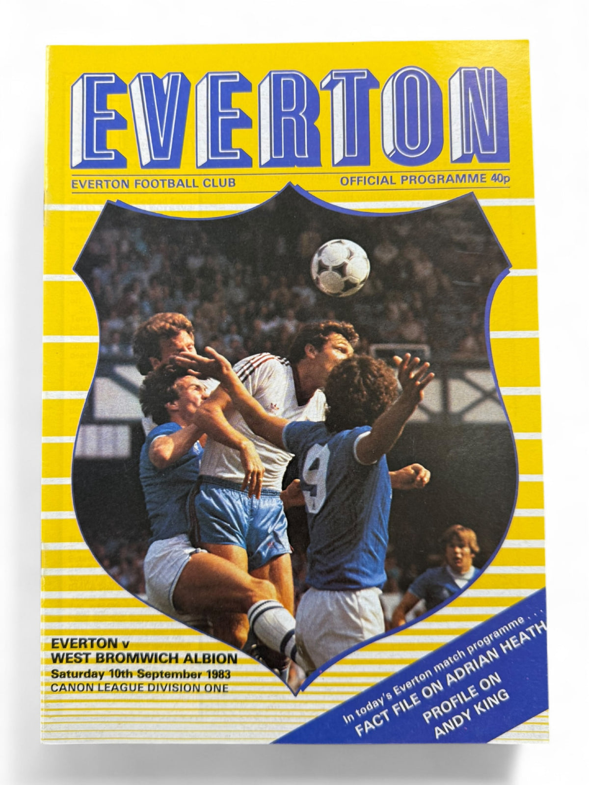 Everton vs West Bromwich Albion 1983/84 programme
