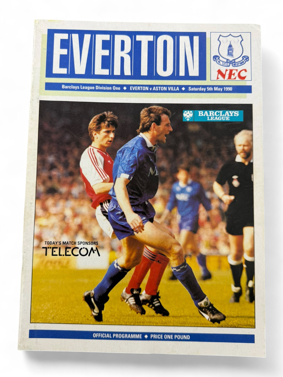 Everton vs Aston Villa 1989/90 programme