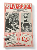Liverpool vs Middlesbrough 1980/81 match day programme