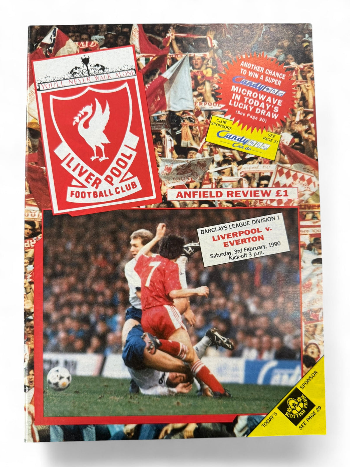 Liverpool vs Everton 1989/90 match day programme