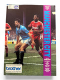 Manchester City vs Wimbledon 1990/91 match day programme