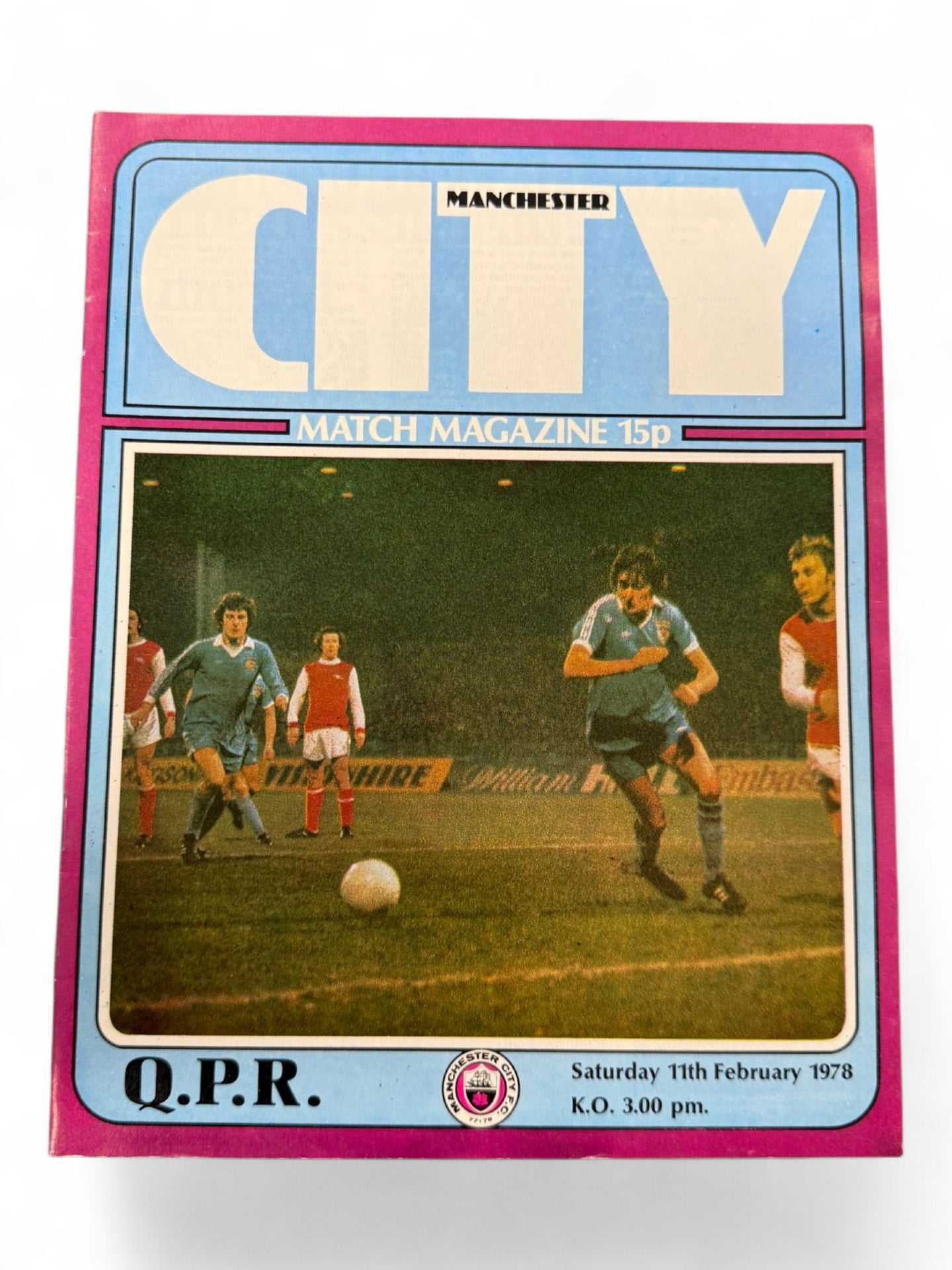 Manchester City vs QPR 1977/78 match day programme