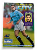Manchester City vs Norwich City 1992/93 match day programme