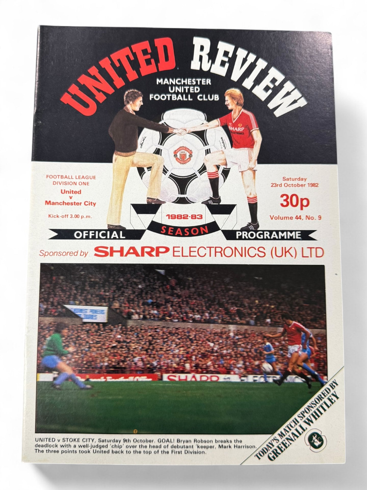 Manchester United vs Manchester City 1982/83 match day programme