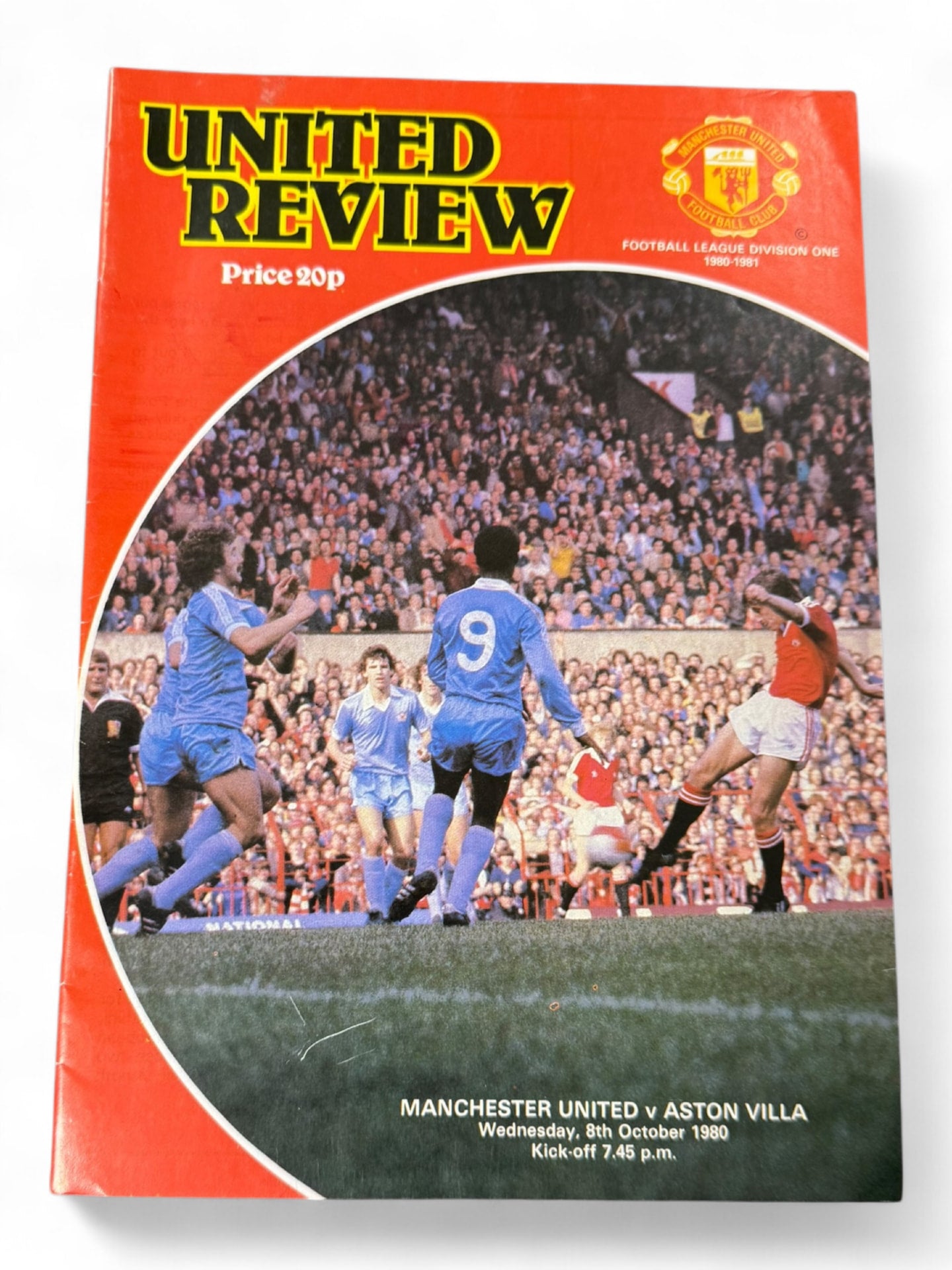 Manchester United vs Aston Villa 1980/81 match day programme