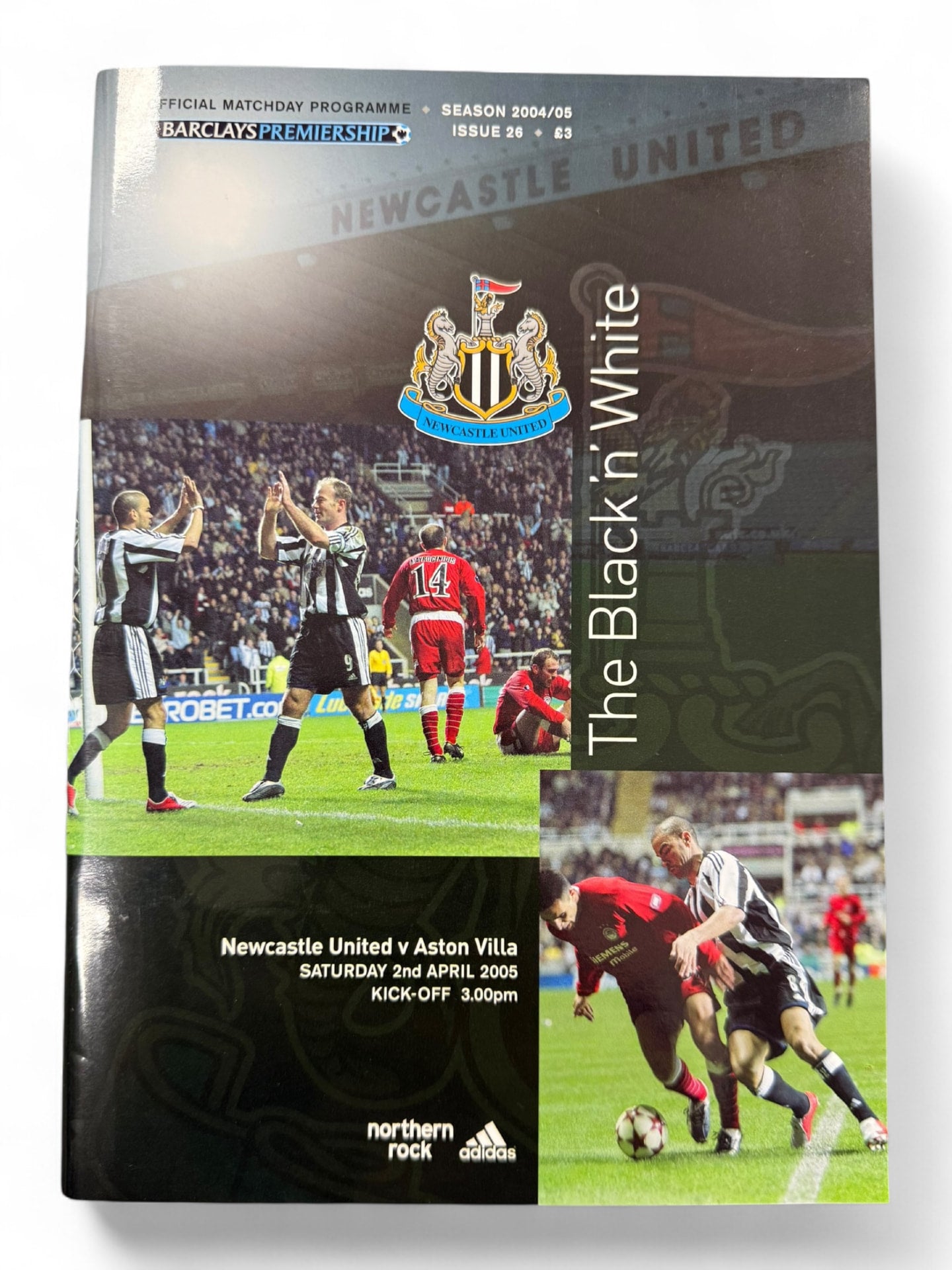 Newcastle United vs Aston Villa 2004/05 match day programme