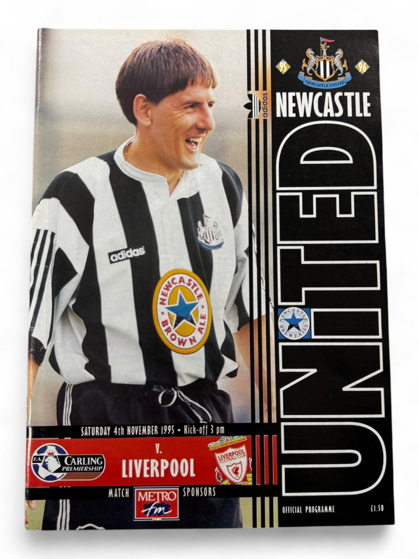 Newcastle United vs Liverpool 1995/96 match day programme