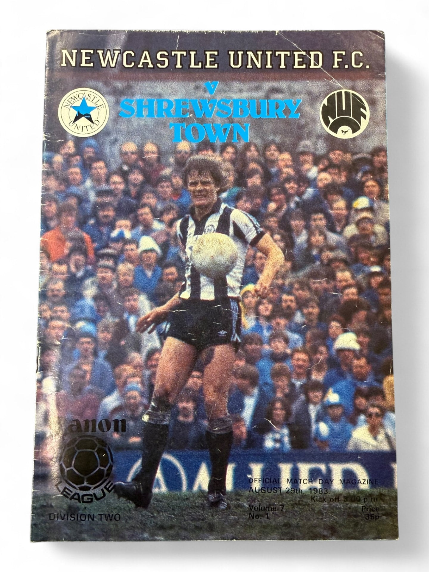 Newcastle United vs Shrewsbury Town 1983/84 match day programme