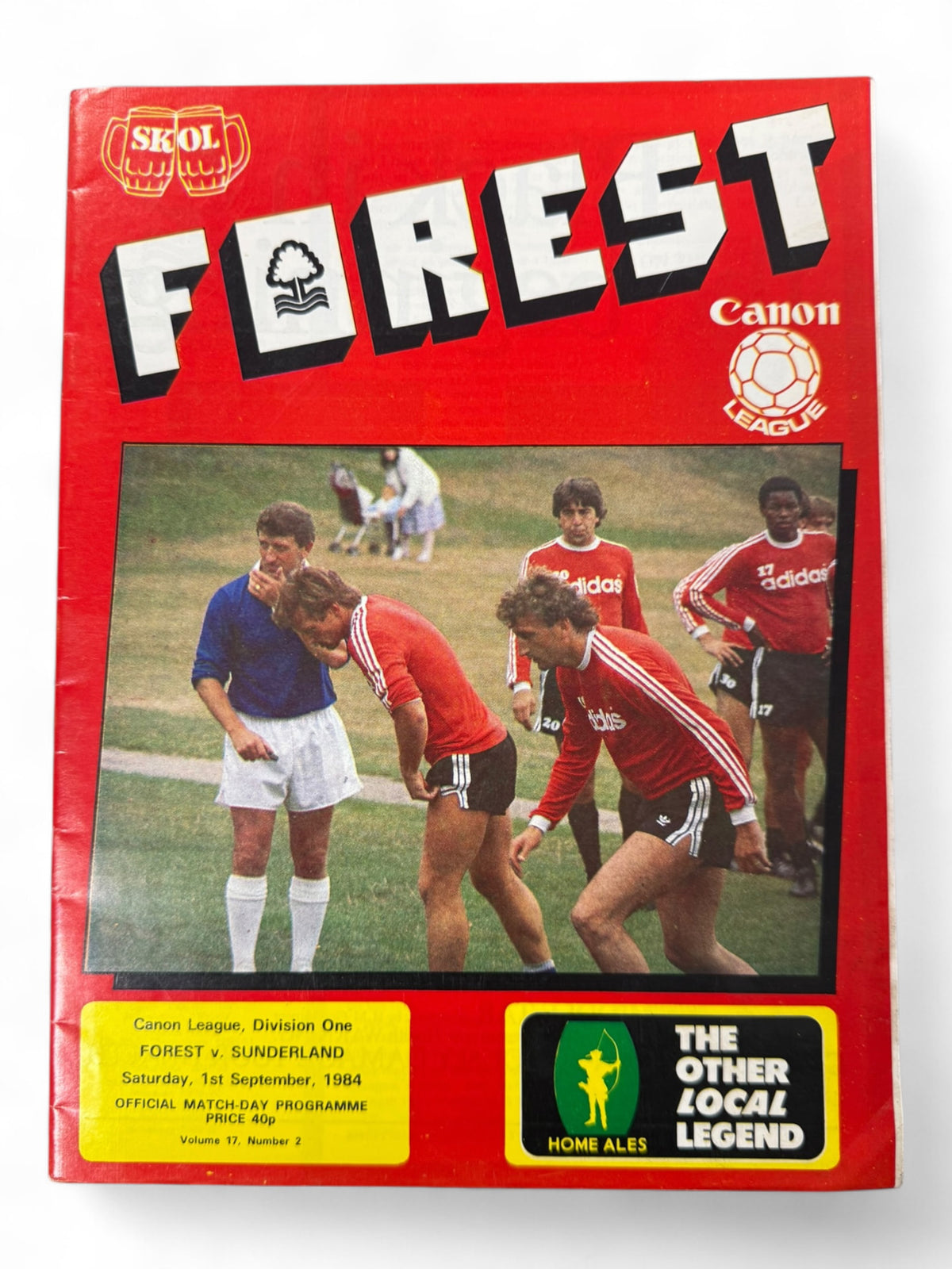 Nottingham Forest vs Sunderland 1984/85 programme