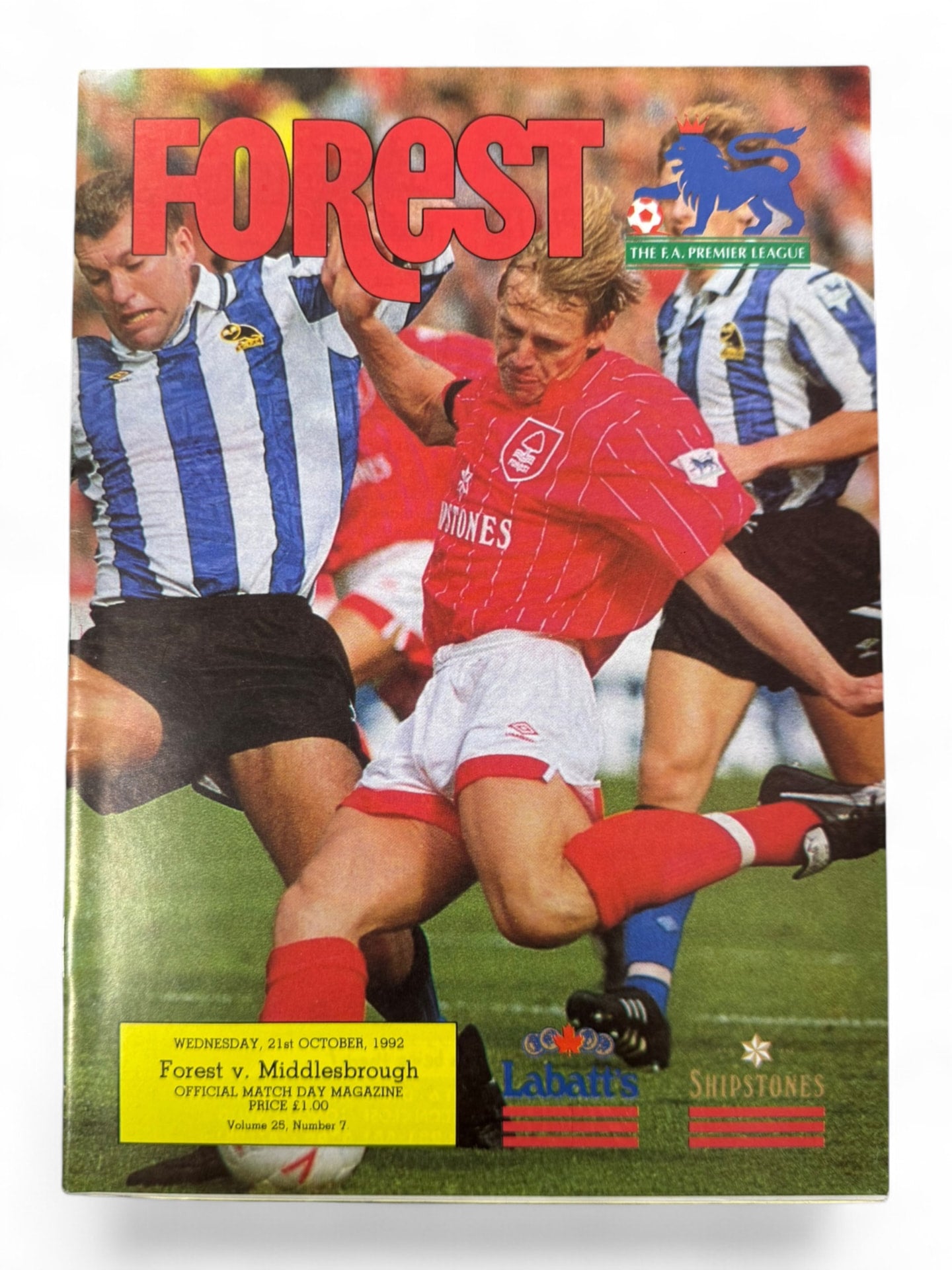 Nottingham Forest vs Middlesbrough 1992/93 programme