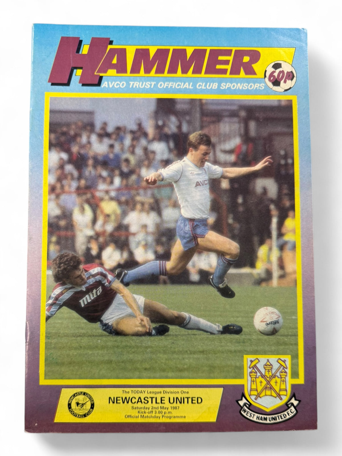 West Ham United vs Newcastle United 1986/87 programme