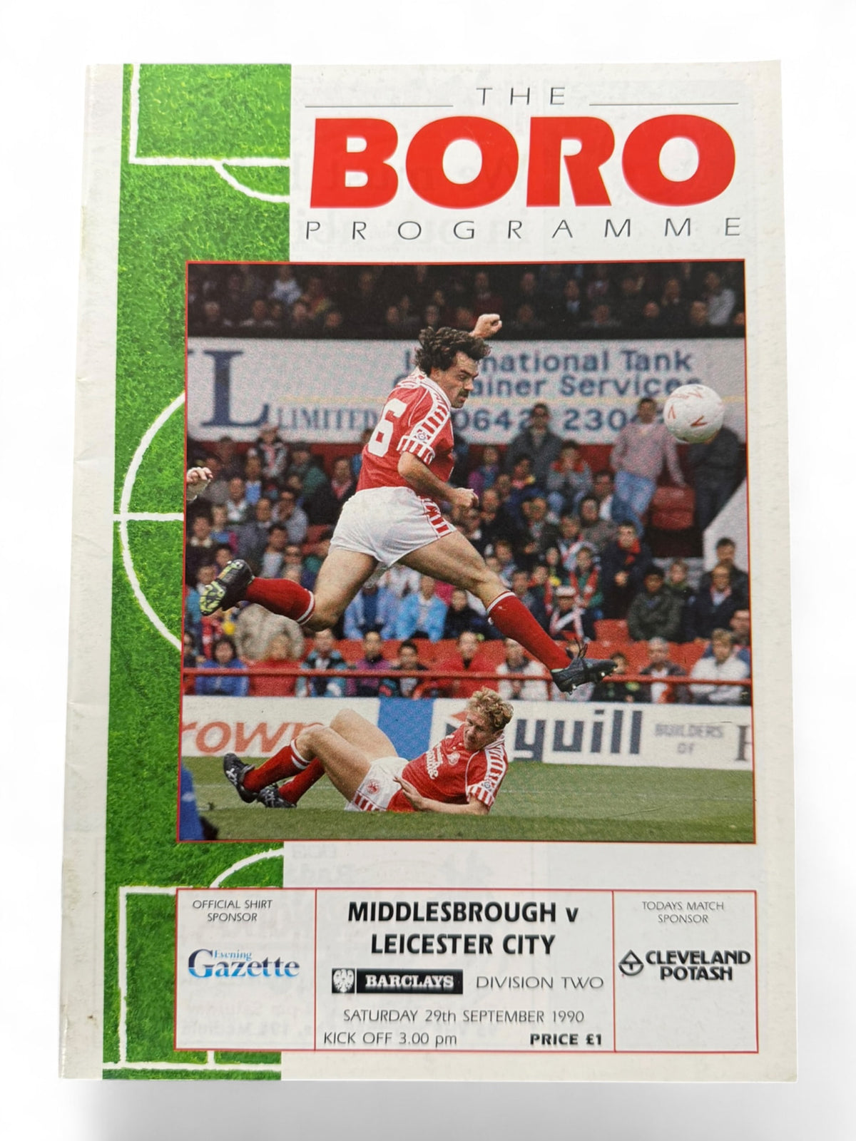 Middlesbrough v Leicester City 1990 programme