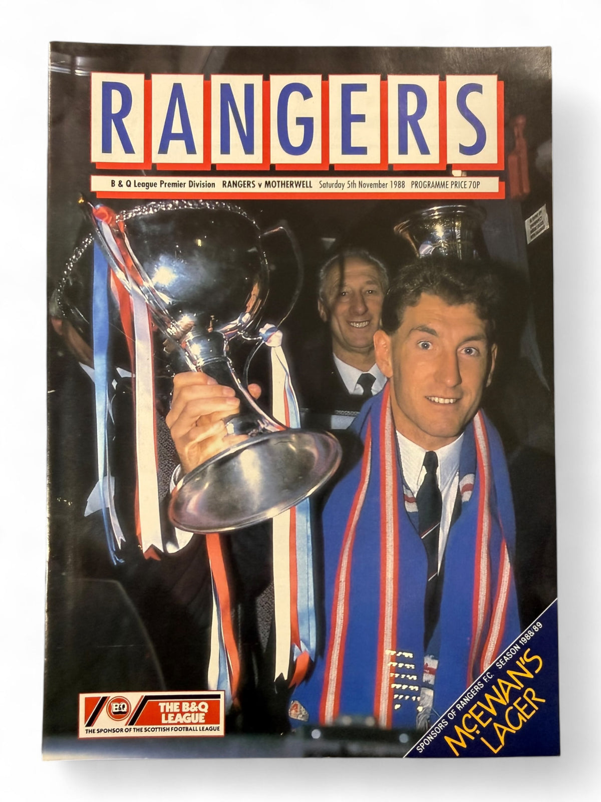 Rangers v Motherwell 1988 programme