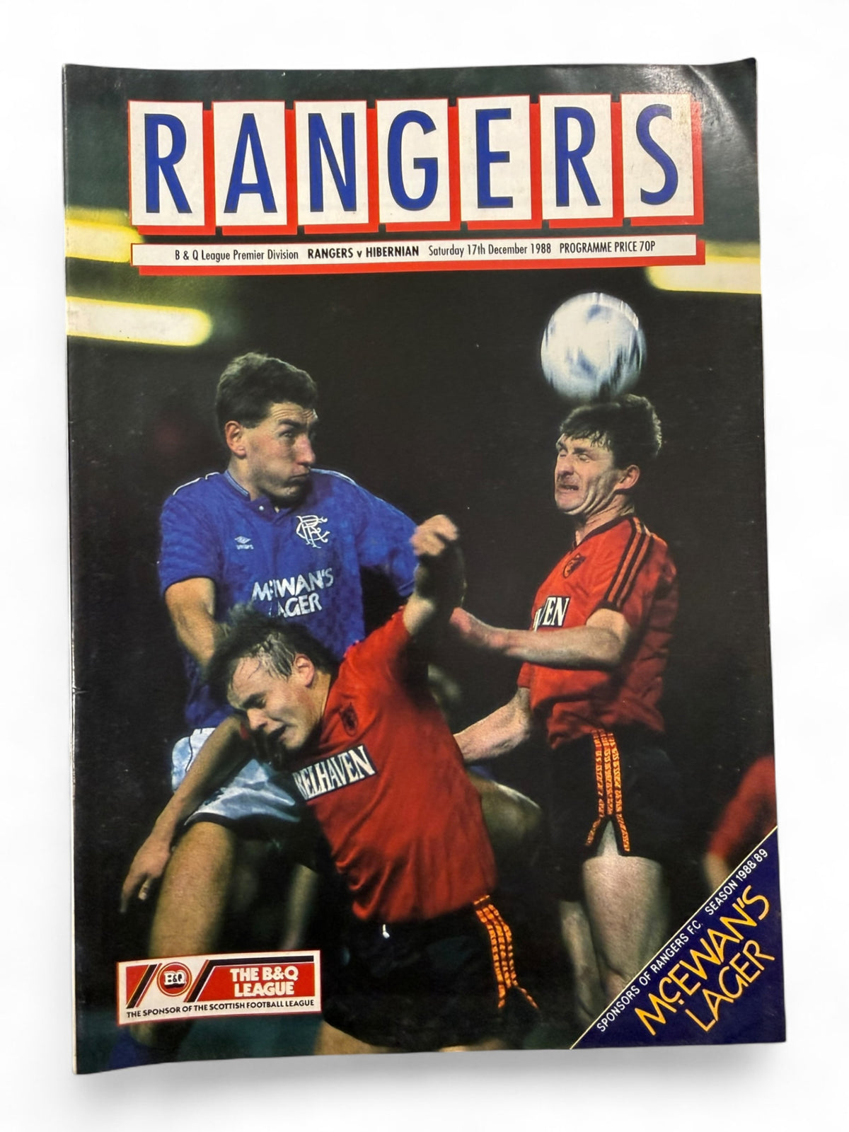 Rangers v Hibernian 1988 programme