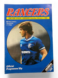 Rangers v Aberdeen 1986 programme