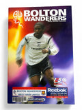 Bolton Wanderers v West Ham United 2003 programme