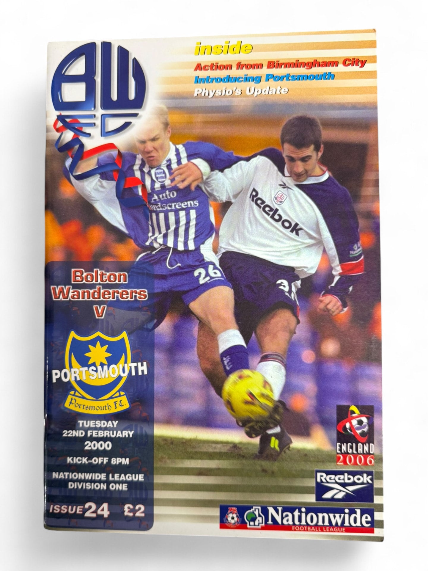 Bolton Wanderers v Portsmouth 2000 programme