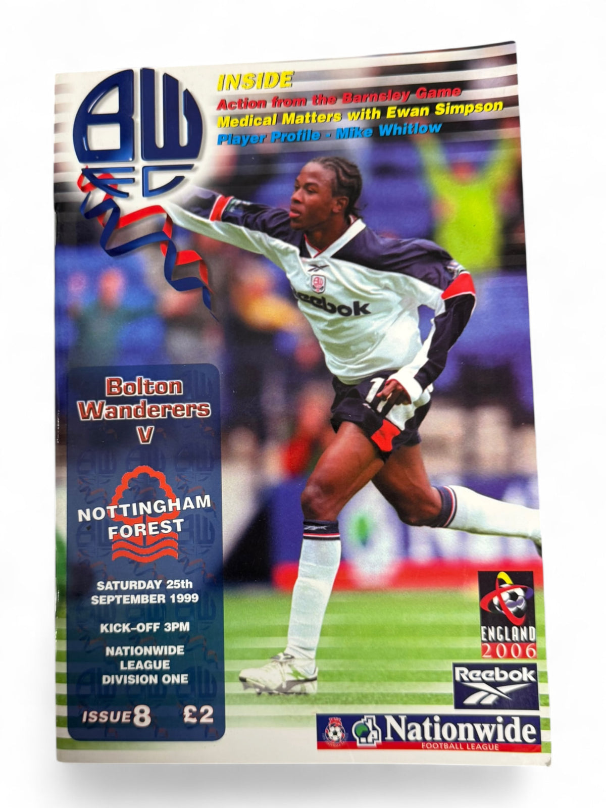 Bolton Wanderers v Nottingham Forest 1999 programme