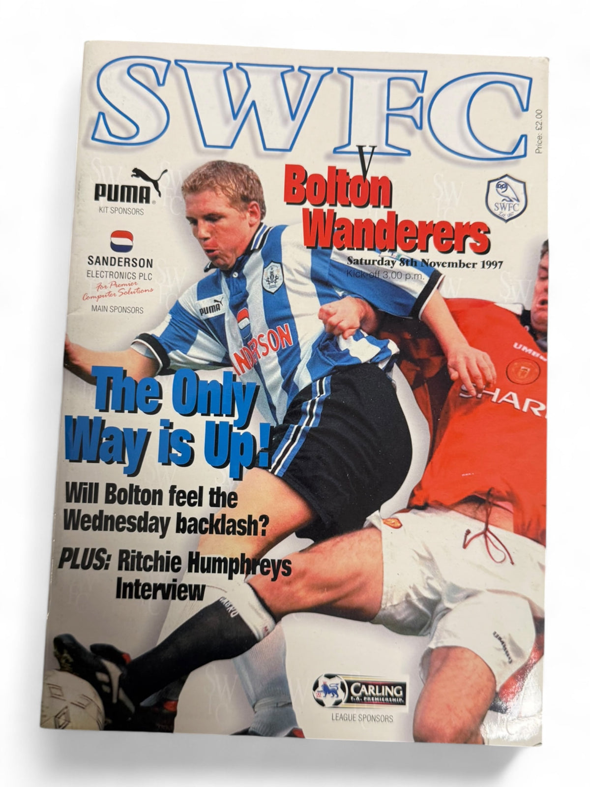 Sheffield Wednesday v Bolton Wanderers 1997 programme
