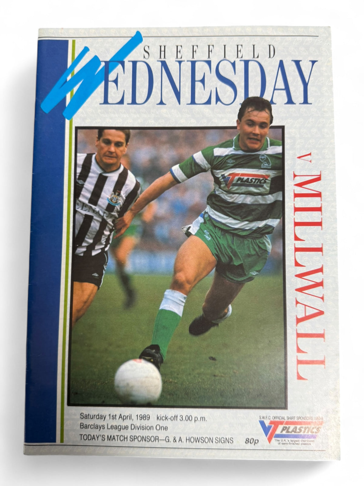Sheffield Wednesday v Millwall 1989 programme