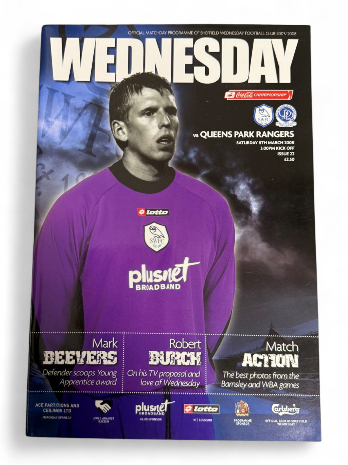 Sheffield Wednesday v QPR 2008 programme