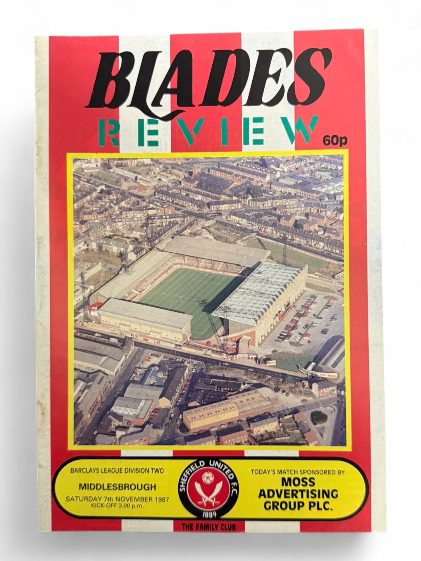 Sheffield United v Middlesbrough 1987 programme