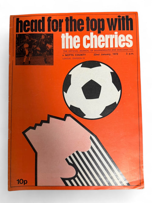 Bournemouth v Notts County 1972 programme